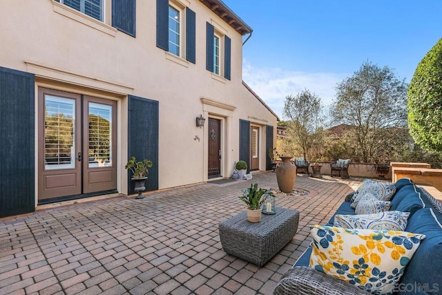 view of patio with an outdoor hangout area