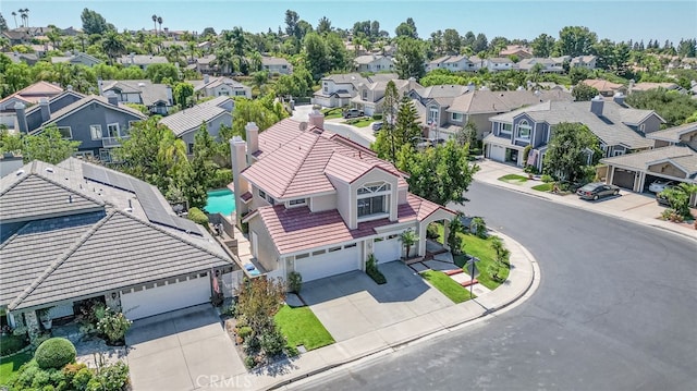 bird's eye view featuring a residential view