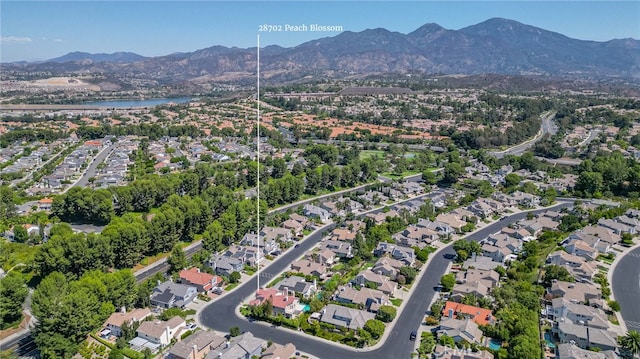 bird's eye view featuring a mountain view