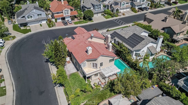 bird's eye view with a residential view