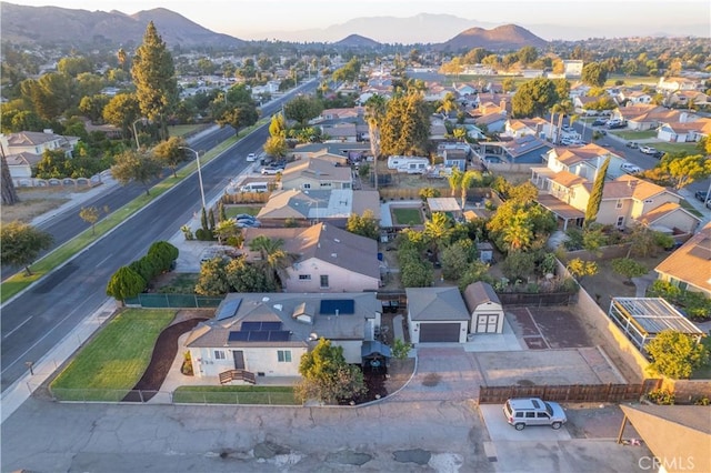 aerial view featuring a mountain view