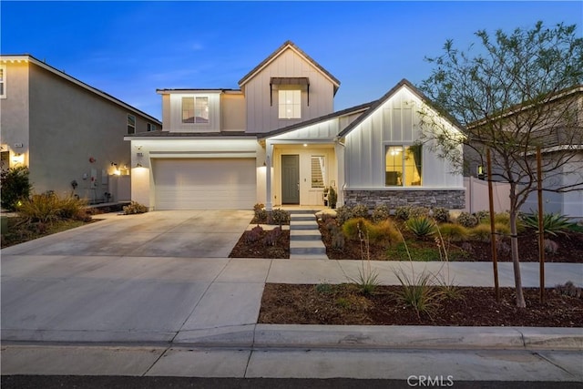 view of front of home featuring a garage