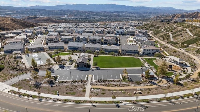 aerial view featuring a mountain view