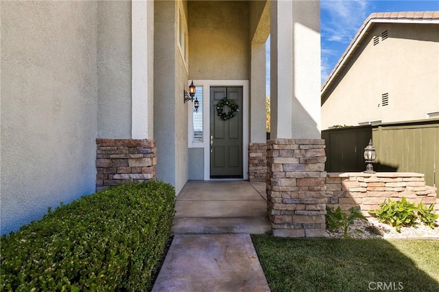 view of doorway to property