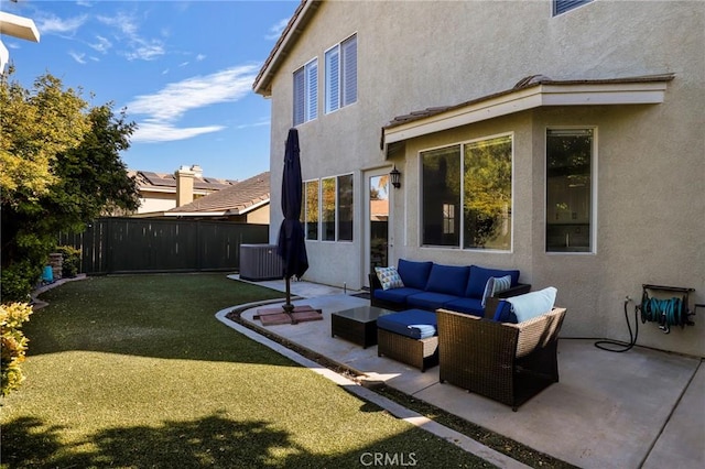 view of patio / terrace featuring an outdoor hangout area