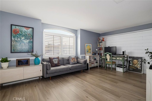 living room featuring hardwood / wood-style floors