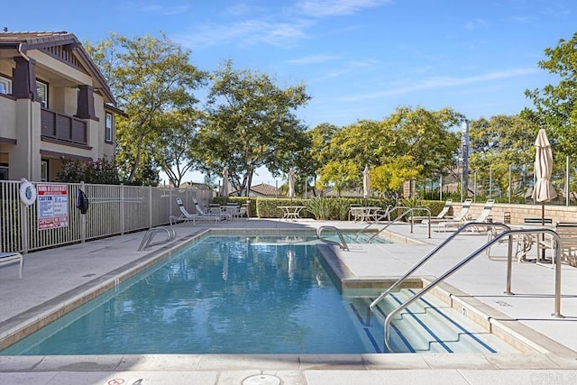 view of pool with a patio