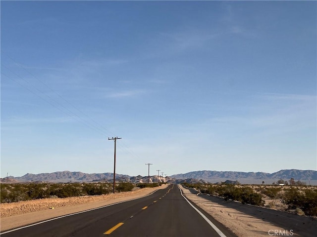 view of street featuring a mountain view