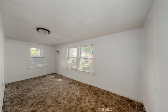 view of carpeted spare room