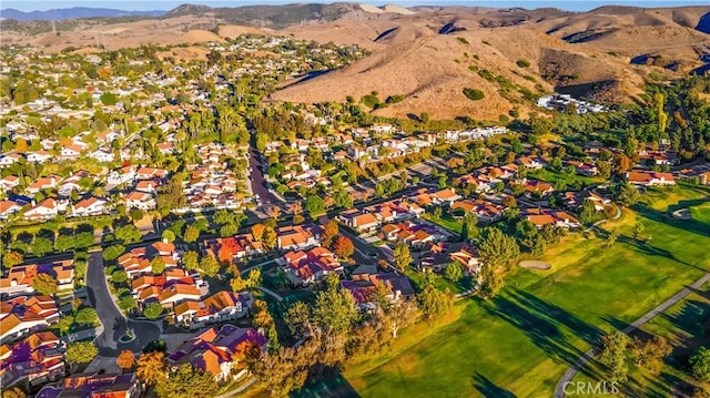 bird's eye view with a mountain view