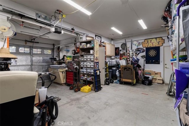 garage featuring a garage door opener