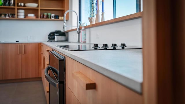 kitchen featuring black appliances