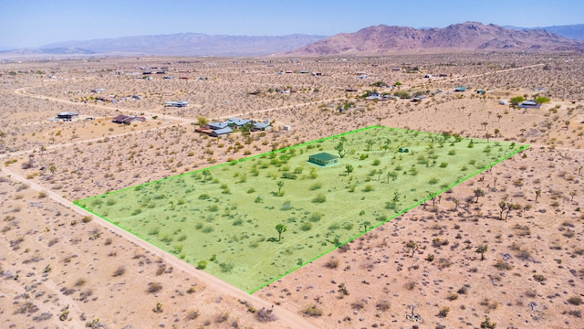 aerial view with a mountain view