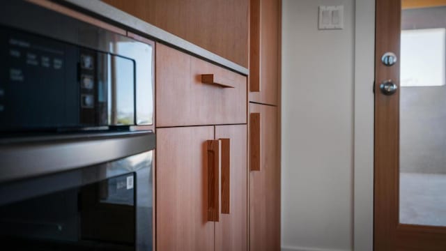 interior details with stainless steel appliances