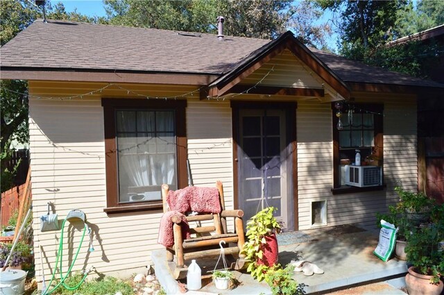 view of outbuilding featuring cooling unit