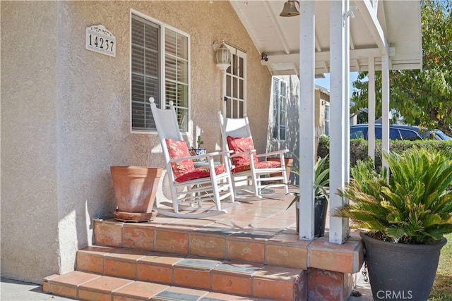 view of patio / terrace with a porch