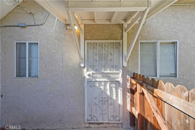 view of doorway to property