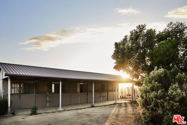 view of horse barn