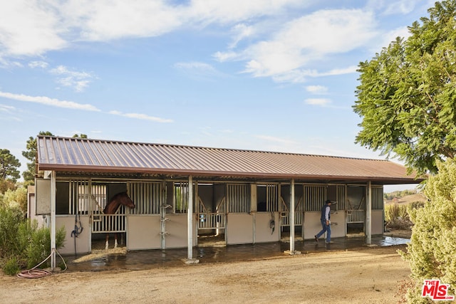 view of horse barn