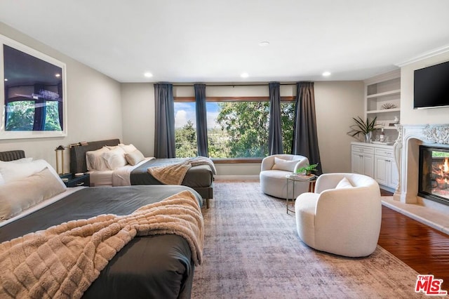 bedroom featuring hardwood / wood-style flooring