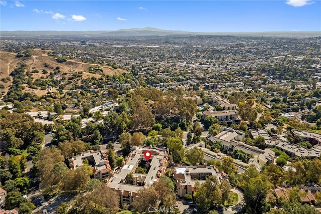 aerial view featuring a mountain view