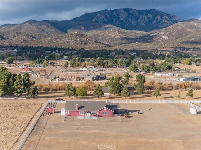 bird's eye view featuring a mountain view