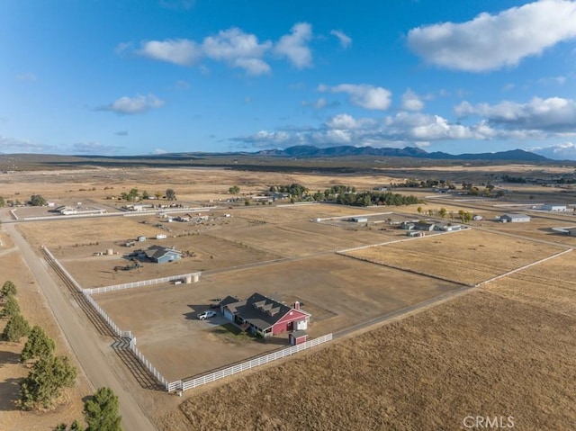 drone / aerial view with a mountain view