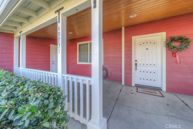 view of doorway to property