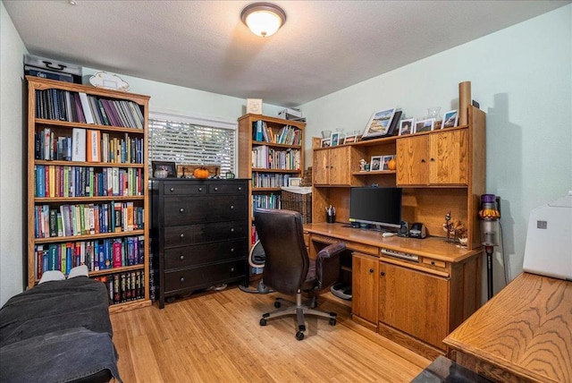 office space featuring light hardwood / wood-style flooring