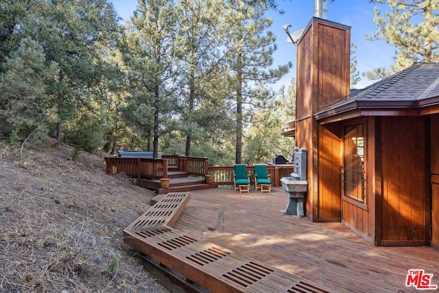 view of wooden deck