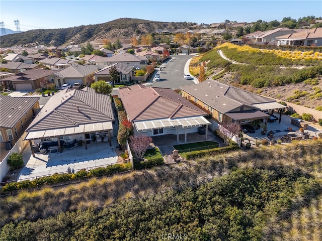 aerial view featuring a mountain view