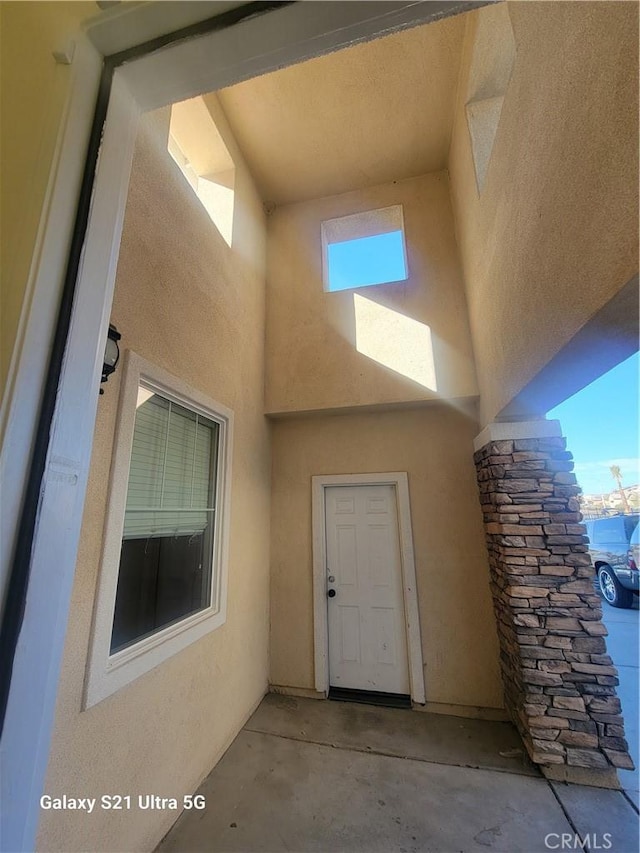 view of doorway to property