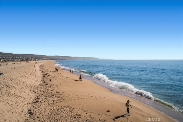 property view of water with a beach view