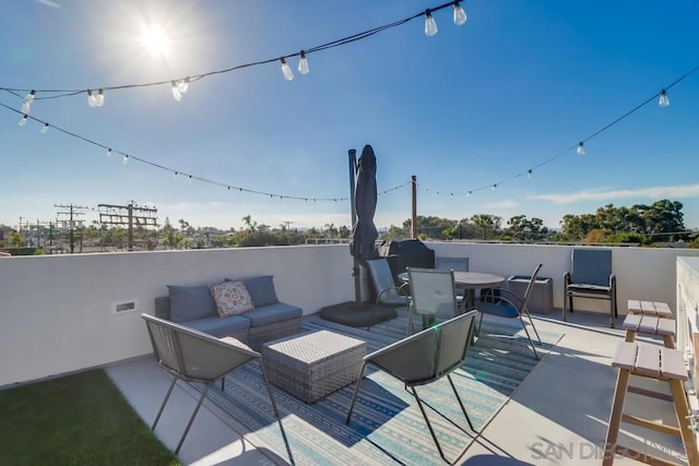 view of patio / terrace with an outdoor hangout area