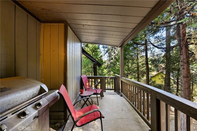 balcony with area for grilling