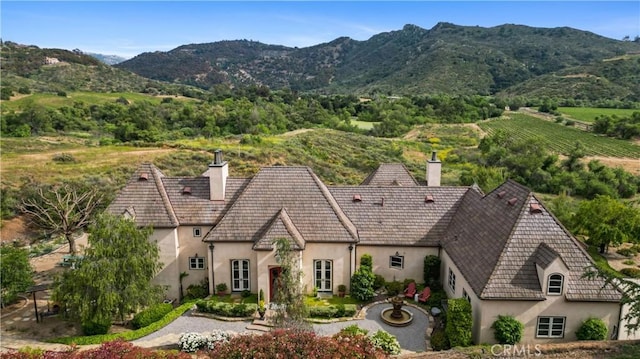 exterior space with a mountain view