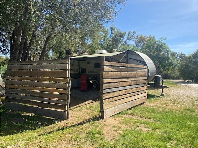 view of outdoor structure