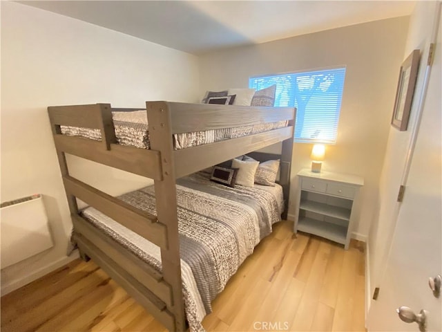 bedroom featuring light hardwood / wood-style floors