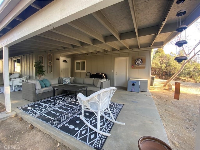 view of patio / terrace featuring an outdoor living space