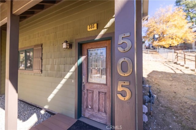 view of entrance to property