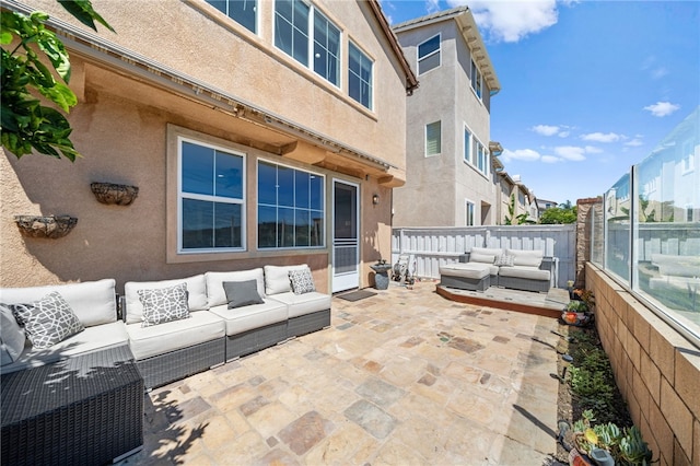 view of patio with outdoor lounge area