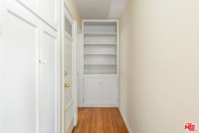 hall featuring light hardwood / wood-style flooring