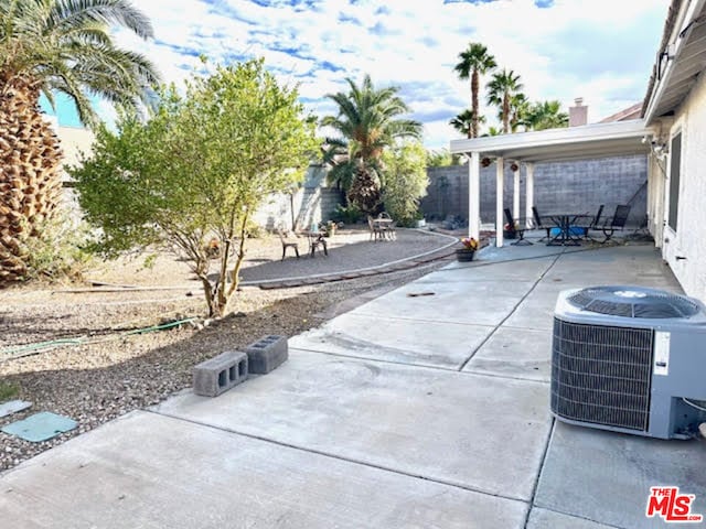 view of patio with central air condition unit