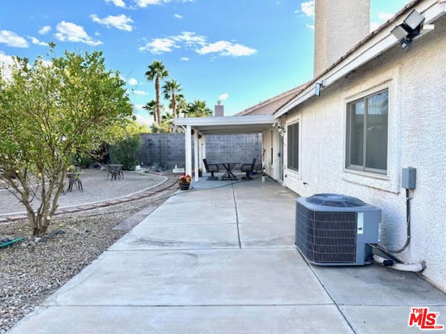 view of patio / terrace featuring central AC