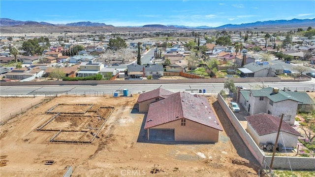 aerial view featuring a mountain view