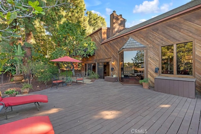 view of wooden deck