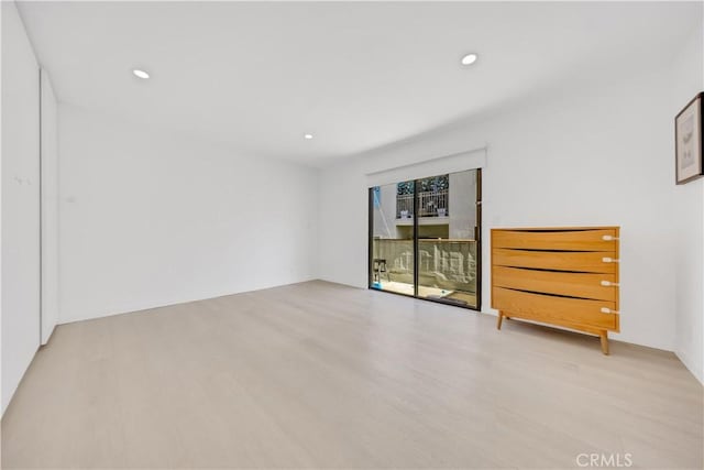 empty room featuring light wood-type flooring