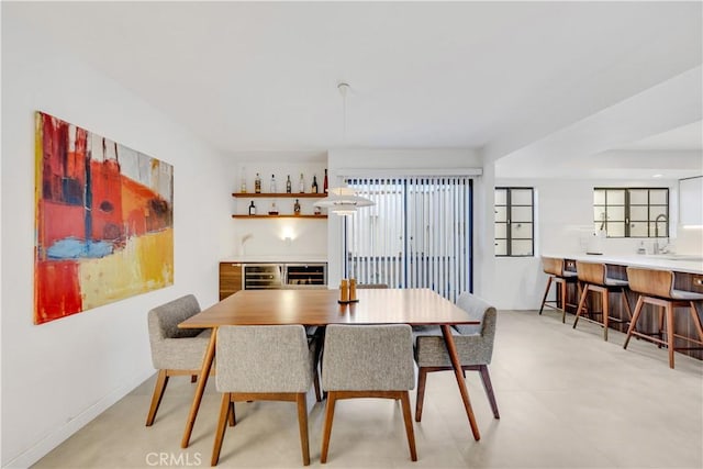 dining room featuring bar