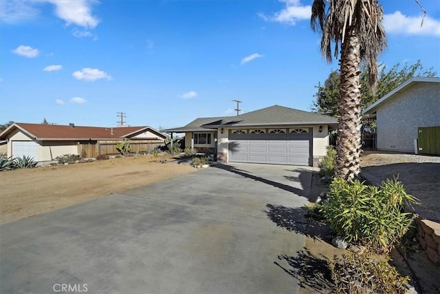 ranch-style house with a garage