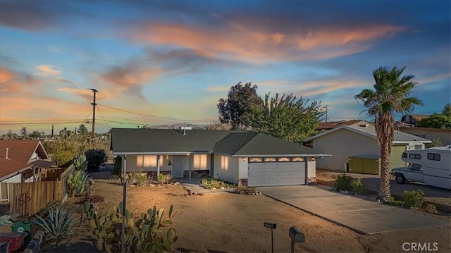 view of front of home featuring a garage